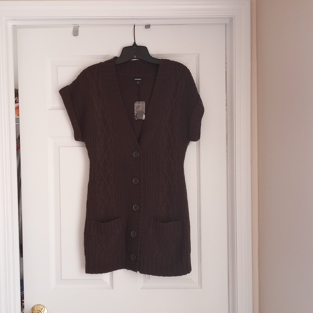 Three quarter button up sweater